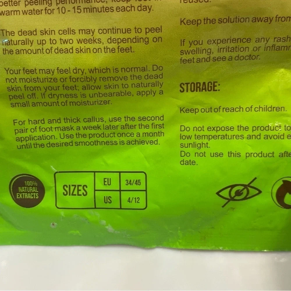 1 Pack Peeling Foot Mask